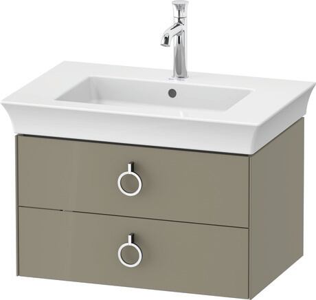 Vanity unit wall-mounted, WT43510H2H2 Stone grey High Gloss, Lacquer