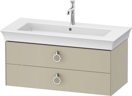 Vanity unit wall-mounted, WT43520H3H3 taupe High Gloss, Lacquer