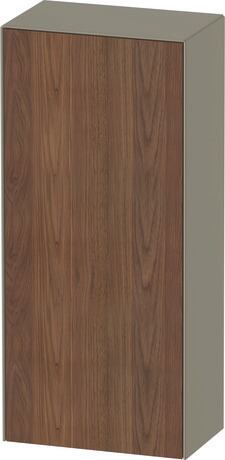 Halfhoge kast, WT1322L77H2 deurdraairichting: links, front: Amerikaans noten Mat, Massief hout, corpus: Steen grijs Hoogglans, Lak