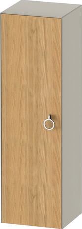 Semi-tall cabinet, WT1333LH560 Hinge position: Left, Front: Natural oak Matt, Solid wood, Corpus: taupe Satin Matt, Lacquer