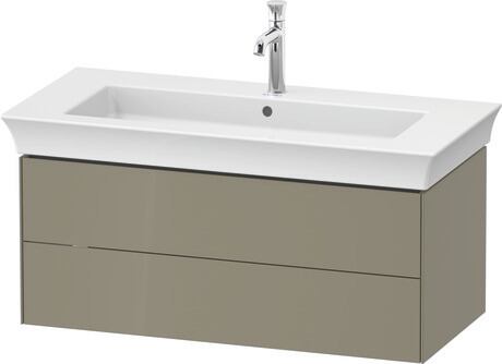 Vanity unit wall-mounted, WT43420H2H2 Stone grey High Gloss, Lacquer
