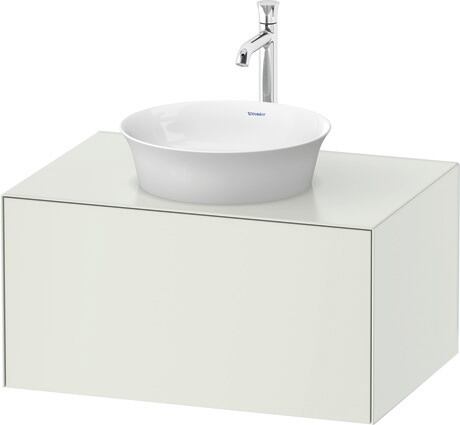 Console vanity unit wall-mounted, WT497503636 White Satin Matt, Lacquer
