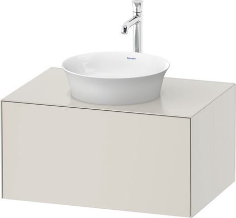 Console vanity unit wall-mounted, WT497503939 Nordic white Satin Matt, Lacquer