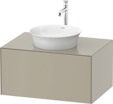 Console vanity unit wall-mounted, WT497506060 taupe Satin Matt, Lacquer