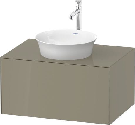 Console vanity unit wall-mounted, WT49750H2H2 Stone grey High Gloss, Lacquer