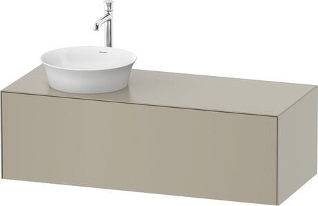 Console vanity unit wall-mounted, WT4977L6060 taupe Satin Matt, Lacquer