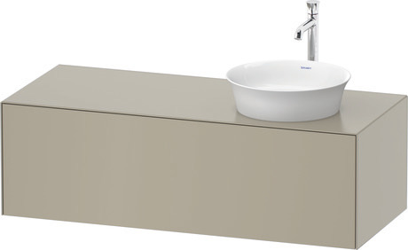 Console vanity unit wall-mounted, WT4977R6060 taupe Satin Matt, Lacquer