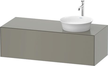 Meuble sous lavabo suspendu pour plan de toilette, WT4977R9292 Gris pierre satiné, Laqué