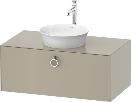 Console vanity unit wall-mounted, WT498106060 taupe Satin Matt, Lacquer