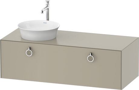 Console vanity unit wall-mounted, WT4982L6060 taupe Satin Matt, Lacquer