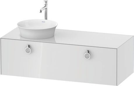Console vanity unit wall-mounted, WT4982L8585 White High Gloss, Lacquer