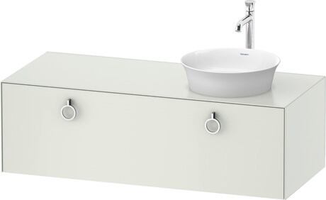 Console vanity unit wall-mounted, WT4982R3636 White Satin Matt, Lacquer