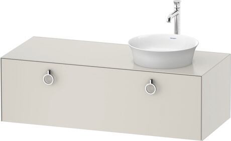 Console vanity unit wall-mounted, WT4982R3939 Nordic white Satin Matt, Lacquer