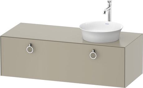 Console vanity unit wall-mounted, WT4982R6060 taupe Satin Matt, Lacquer