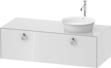 Console vanity unit wall-mounted, WT4982R8585 White High Gloss, Lacquer
