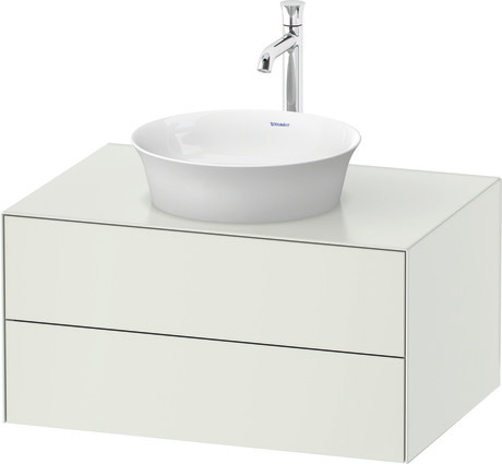 Console vanity unit wall-mounted, WT498503636 White Satin Matt, Lacquer