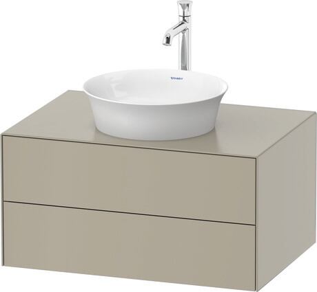Console vanity unit wall-mounted, WT498506060 taupe Satin Matt, Lacquer