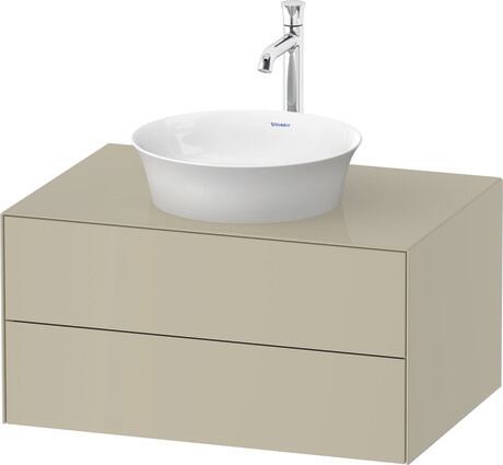 Console vanity unit wall-mounted, WT49850H3H3 taupe High Gloss, Lacquer