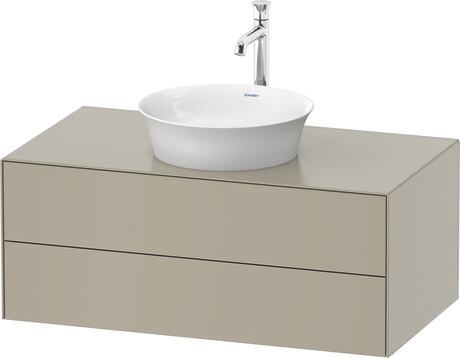 Console vanity unit wall-mounted, WT498606060 taupe Satin Matt, Lacquer