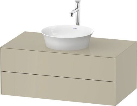 Console vanity unit wall-mounted, WT49860H3H3 taupe High Gloss, Lacquer