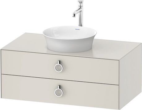 Console vanity unit wall-mounted, WT499103939 Nordic white Satin Matt, Lacquer