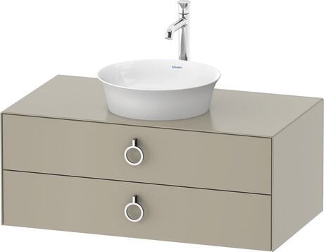 Console vanity unit wall-mounted, WT499106060 taupe Satin Matt, Lacquer