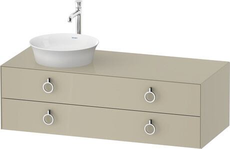 Base sottolavabo sospesa per consolle, WT4992LH3H3 Taupe lucido, Laccatura