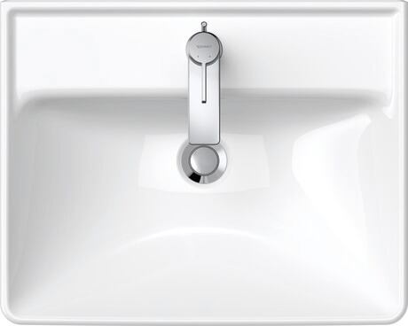 Washbasin, 2366550000 White High Gloss, Rectangular, Number of washing areas: 1 Middle, Number of faucet holes per wash area: 1 Middle