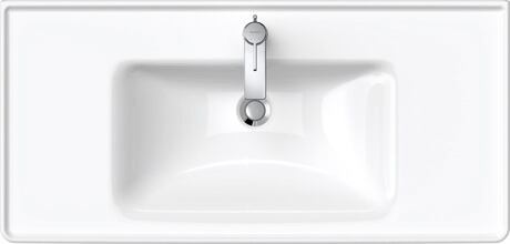 Wall Mounted Sink, 2367100000 White High Gloss, Rectangular, Number of basins: 1 Middle, Number of faucet holes: 1 Middle, Back side glazed: No