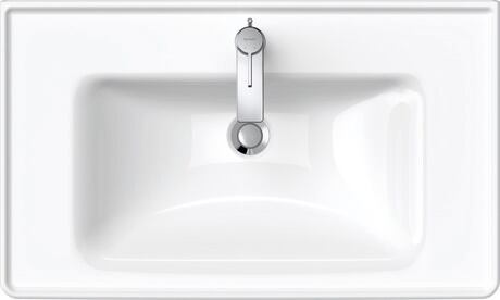 Håndvask, 2367800000 Hvid Højglans, rektangulære, Antal vaske: 1 Midten, Antal hanehuller: 1 Midten, Glaseret på bagkant: Ingen