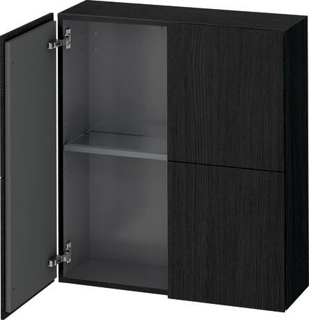 Semi-tall cabinet, LC116701616 Black oak Matt, Decor