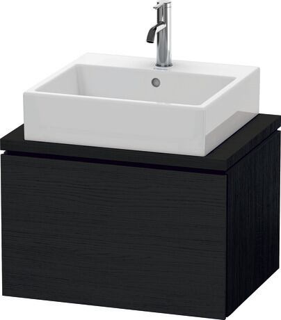 Meuble sous lavabo suspendu pour plan de toilette, LC580001616 Chêne noir mat, Décor