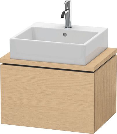 Meuble sous lavabo suspendu pour plan de toilette, LC580003030 Chêne naturel mat, Décor