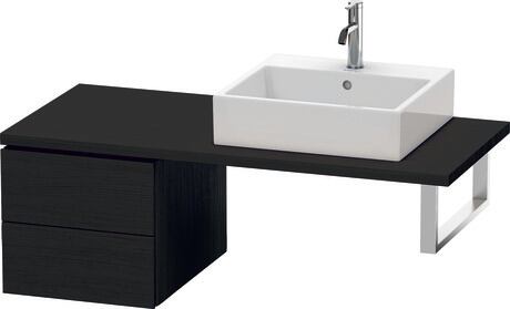 台面配套的矮浴柜, LC583601616 黑色橡木 哑光, 饰面