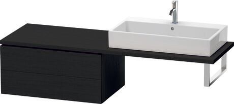 台面配套的矮浴柜, LC583901616 黑色橡木 哑光, 饰面