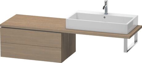 台面配套的矮浴柜, LC583903535 大地色橡木 哑光, 饰面