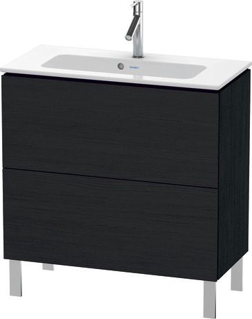 落地式浴柜, LC667401616 黑色橡木 哑光, 饰面