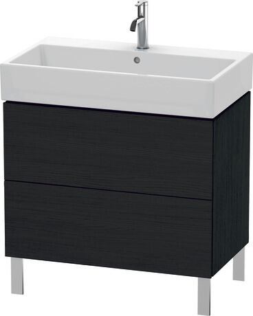 ארון אמבטיה עומד על הרצפה, LC677701616 אלון שחור מאט, עיצוב