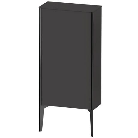 Semi-tall cabinet, XV1306LB280 Hinge position: Left, Graphite Super Matt, Decor, Profile colour: Black, Profile: Black