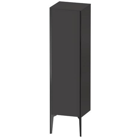 Semi-tall cabinet, XV1325LB280 Hinge position: Left, Graphite Super Matt, Decor, Profile colour: Black, Profile: Black