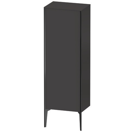 Semi-tall cabinet, XV1326LB280 Hinge position: Left, Graphite Super Matt, Decor, Profile colour: Black, Profile: Black