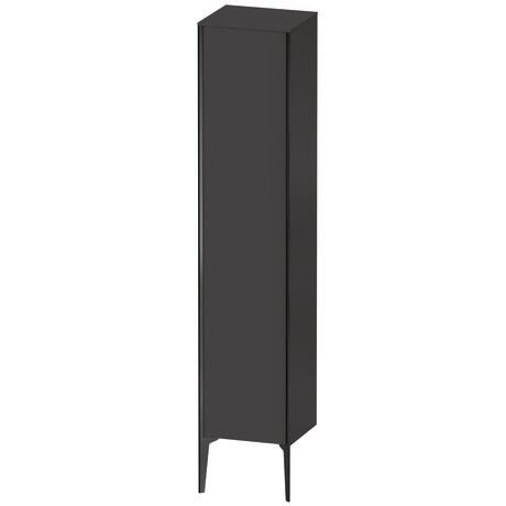 Tall cabinet, XV1335LB280 Hinge position: Left, Graphite Super Matt, Decor, Profile colour: Black, Profile: Black