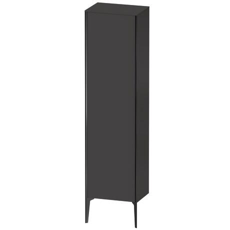 Tall cabinet, XV1336LB280 Hinge position: Left, Graphite Super Matt, Decor, Profile colour: Black, Profile: Black