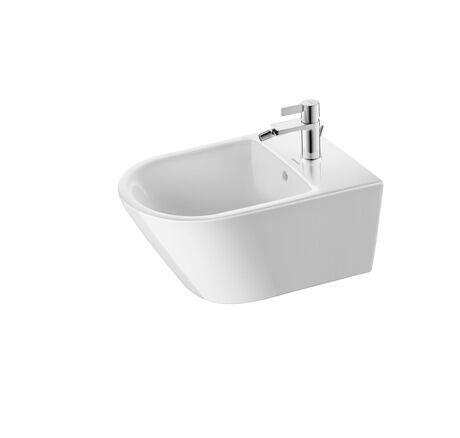 Wall-mounted bidet, 2294150000 White High Gloss, Number of faucet holes per wash area: 1