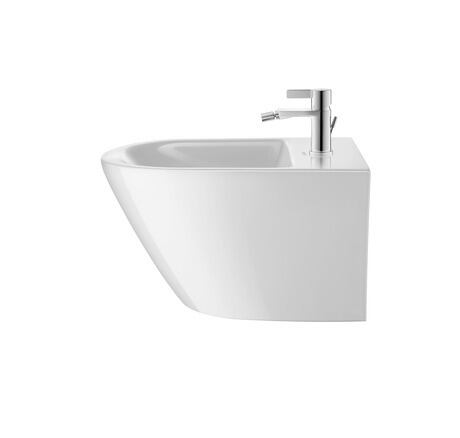 Wall-mounted bidet, 2294150000 White High Gloss, Number of faucet holes per wash area: 1