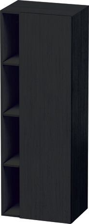 Hoge kast, DS1239R1616 deurdraairichting: rechts, Eiken zwart Mat, Decor