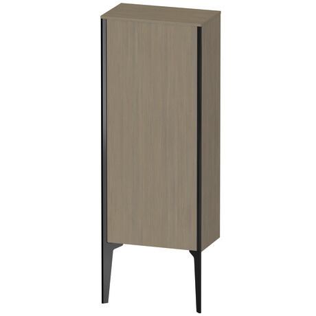 Semi-tall cabinet, XV1305LB235 Hinge position: Left, Oak terra Matt, Decor, Profile colour: Black, Profile: Black