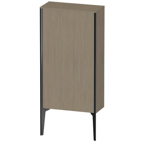 Semi-tall cabinet, XV1306LB235 Hinge position: Left, Oak terra Matt, Decor, Profile colour: Black, Profile: Black