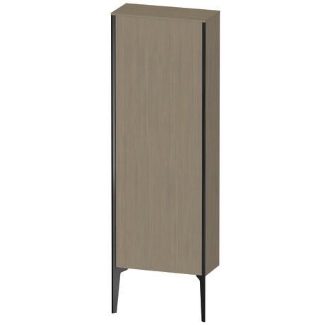 Semi-tall cabinet, XV1316LB235 Hinge position: Left, Oak terra Matt, Decor, Profile colour: Black, Profile: Black