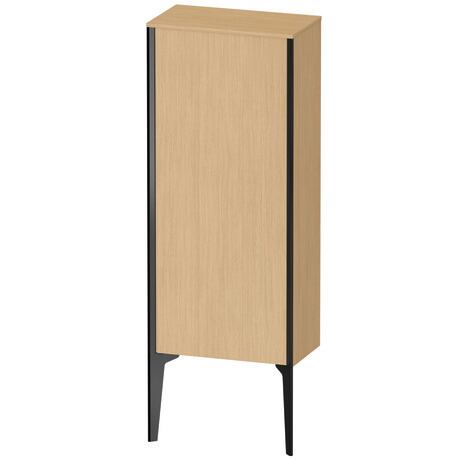 Semi-tall cabinet, XV1305LB230 Hinge position: Left, Natural oak Matt, Decor, Profile colour: Black, Profile: Black